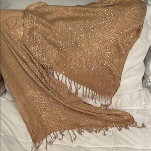 Gold Sequin Shawl